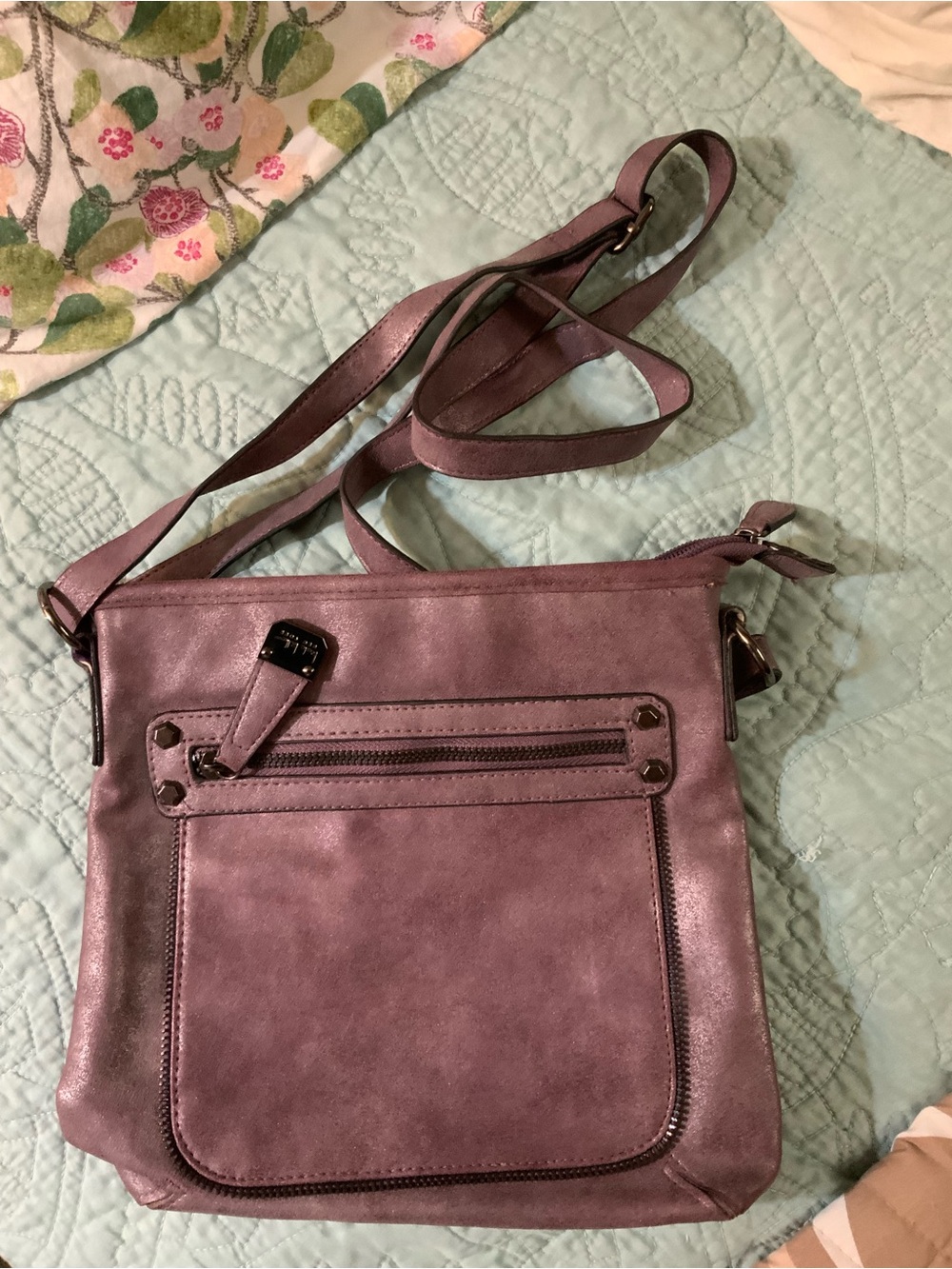 Nicole by Nicole Miller Mauve Purple Crossbody Bag